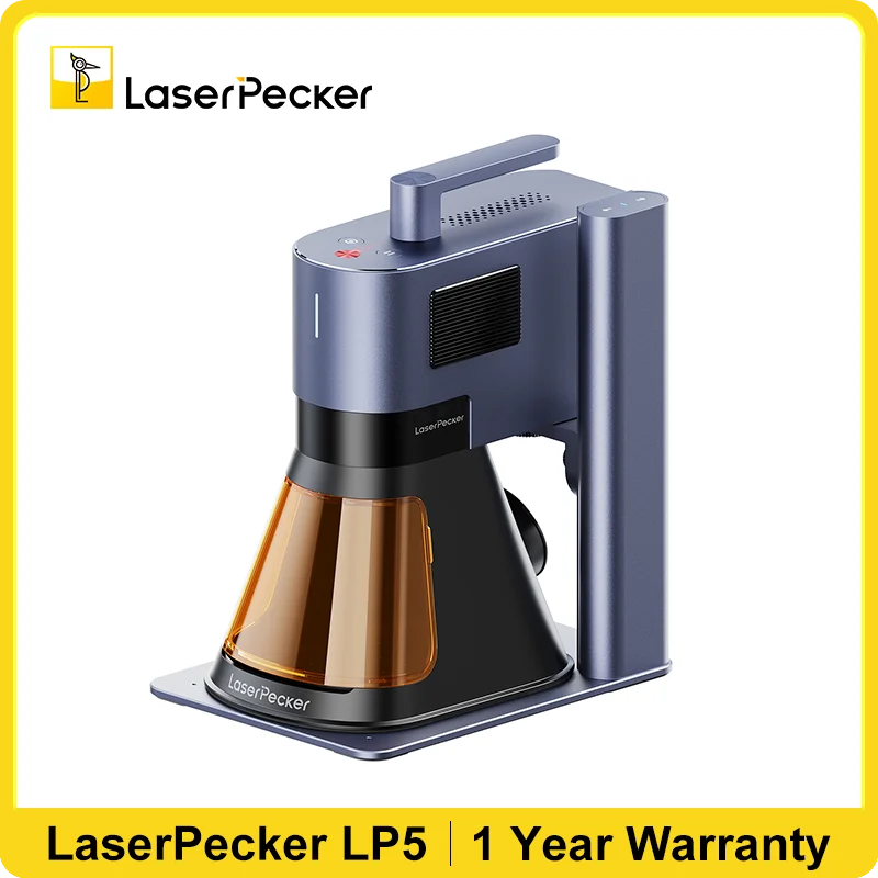 LaserPecker 미니 휴대용 레이저 조각기, CNC 듀얼 레이저, 다기능 섬유 조각기, 20W, 8K 블루투스 5.0, LP5