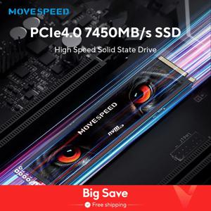 MOVESPEED 7450 MB/s SSD NVMe M.2 2280 4TB 2TB 1TB 내부 솔리드 스테이트 하드 디스크 M2 PCIe 4.0x4 2280 SSD 드라이브 PS5 노트북 컴퓨터용