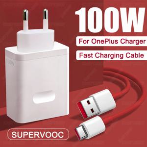 Oneplus 기존 충전기 100W SuperVOOC 고속 충전 전화 어댑터 Oneplus 13r 12 12r 11 10 13 Pro 용 유형 C 케이블에 USB