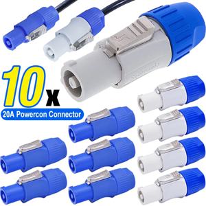 20A Powercon 커넥터 수 플러그 NAC3FCA NAC3FCB 소켓 NAC3MPA AC 케이블 무대 조명 LED 스크린 용 250V 전원 플러그 어댑터