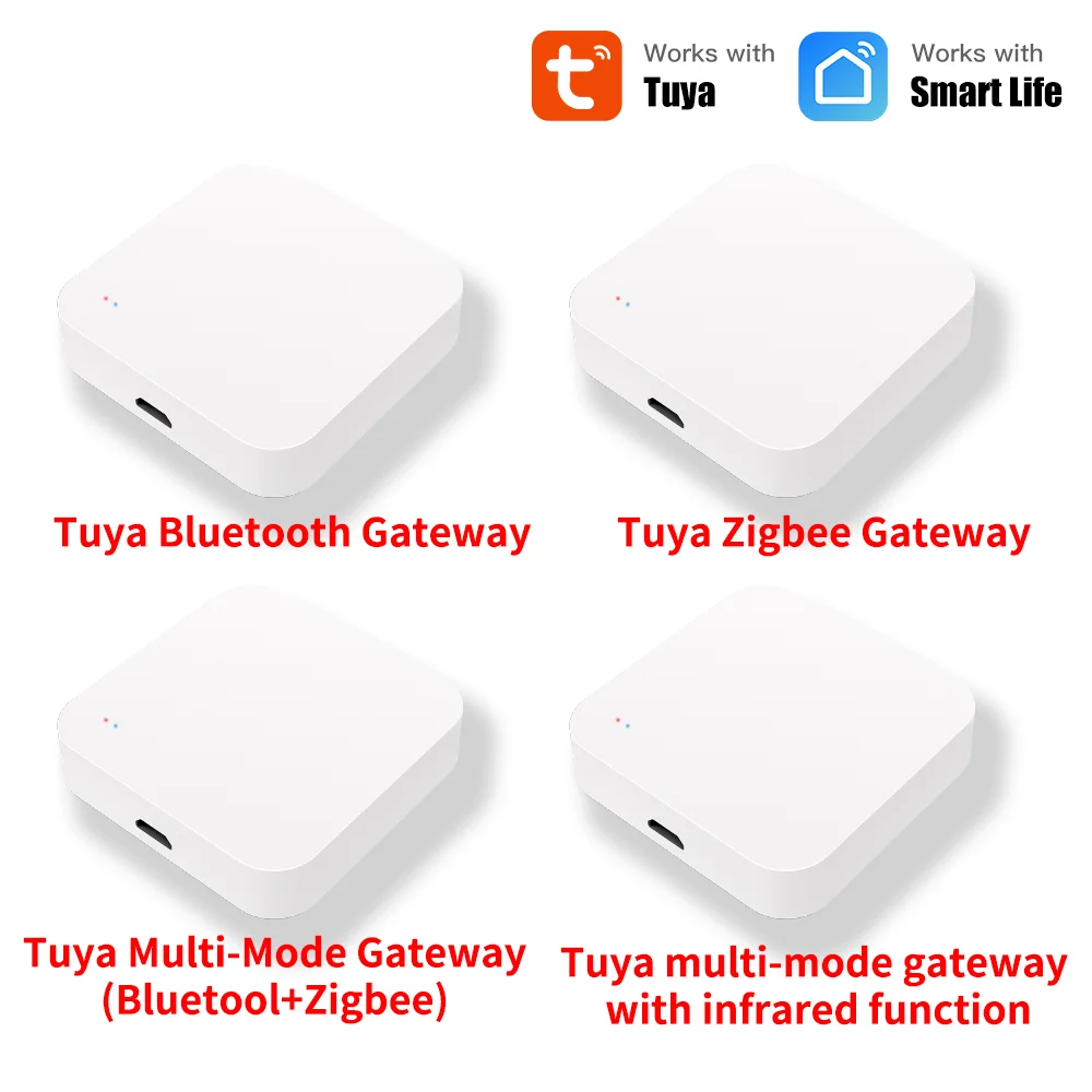 Tuya 스마트 다중 모드 ZigBee 게이트웨이 Bluetooth 메시 허브 브리지 Alexa Google 홈을 통해 Tuya 스마트 앱 음성 제어와 함께 작동