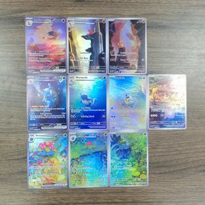 10 개/대 포켓 몬스터 카드 151 시리즈 EX Charizard Venusaur Blastoise PTCG SAR 스칼렛 바이올렛 애니메이션 컬렉션 카드