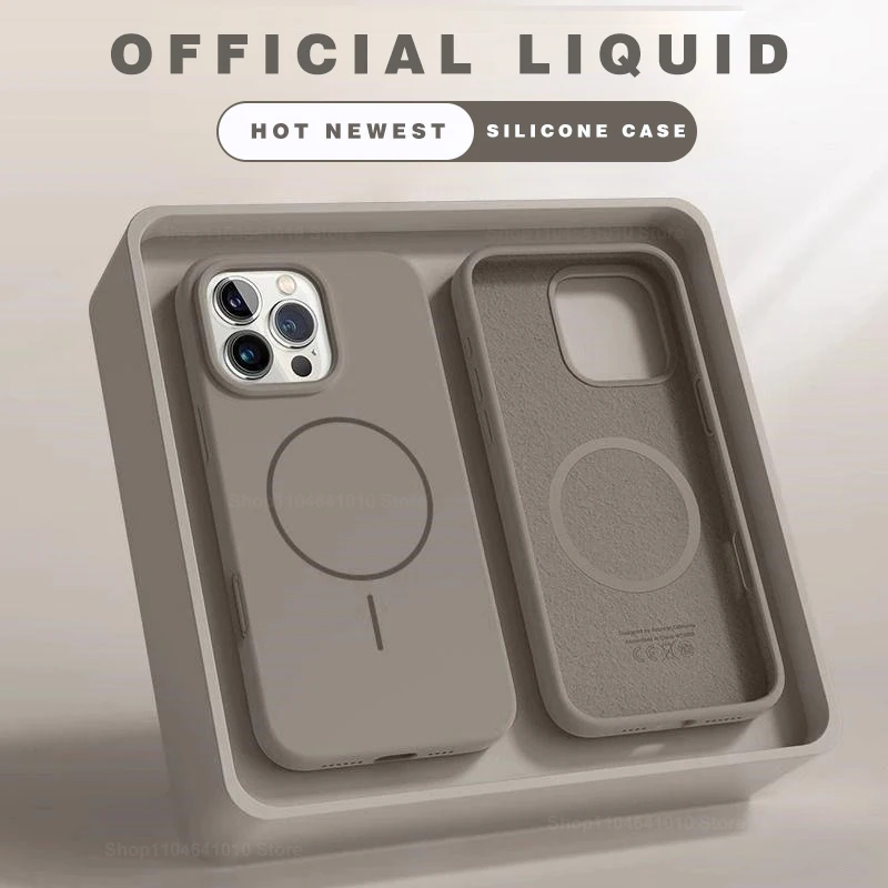 iPhone 15 14 16 Plus 11 12 13 16 Pro 충격 방지 실리콘 커버 Magsafe 무선 충전 전화 액세서리 용 자기 전화 케이스