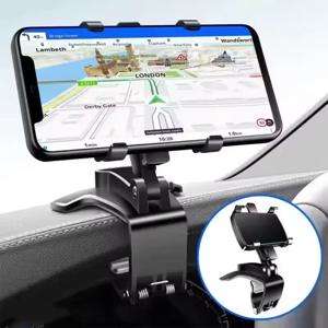 360도 회전 차량용 핸드폰 거치대, 범용 자동차 대시보드 클립 마운트 GPS 브래킷 (아이폰, 삼성, 샤오미, 화웨이 폰용)