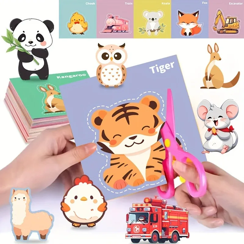 크리에이티브 120개 DIY 공예 종이 세트 - 창의력 강화, 몬테소리 학습, 완벽한 올 시즌 가족 선물