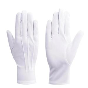 2/4 쌍 여성용 흰색 면 장갑 남성 웨이터 드라이버 보석 작업자 Mitten Full Finger Anti Slip Hand Protector