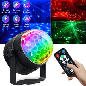 디스코볼 조명 할로윈 파티 장식 조명 USB LED 미니 DJ 무대 조명 다채로운 RGB 스트로브 램프 댄스 노래방 클럽용