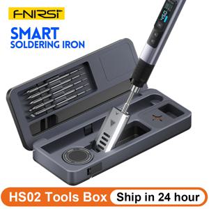 FNIRSI HS-02 100W 휴대용 납땜 인두 키트 납땜 인두 팁 전자 제품용 스마트 디지털 납땜 인두 펜 도구