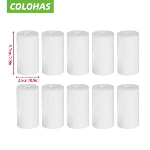 10롤 감열지 57x25mm 인쇄 라벨 롤 (모바일 POS 사진 프린터, 금전 등록기용)