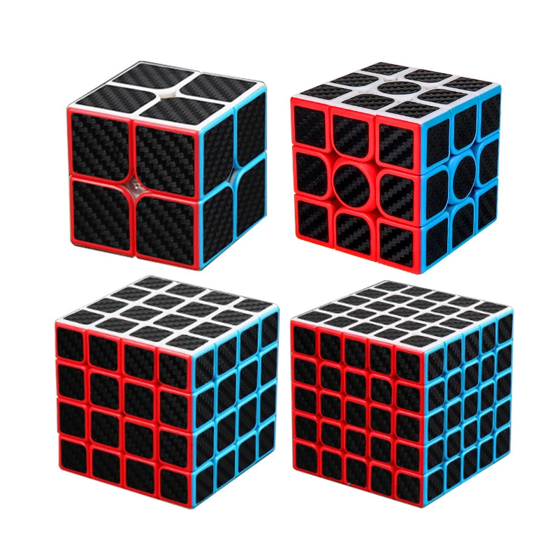 Mo Yu 큐브 탄소 섬유 스티커 매직 큐브 2x2 3x3 4x4 5x5 트위스트 피라미드 미러 속도 Cubo Magico 퍼즐 Crazy Toys Educ Toy