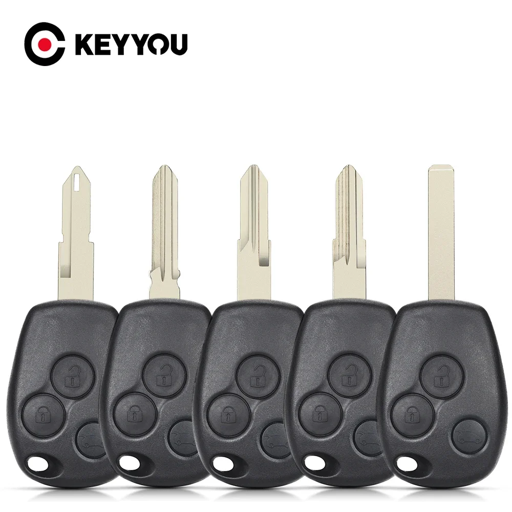 KEYYOU 3 버튼 자동차 키 쉘 Renault Trafic Vivaro Primastar Movano Kangoo 2 Clio NE72/VAC102/VA2 블레이드