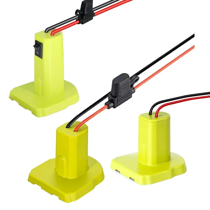 퓨즈 스위치가있는 Ryobi 18V 배터리 용 파워 휠 어댑터 Ryobi 18V Nimh/Nicd/Li-ion 배터리 용 DIY 배터리 어댑터 커넥터