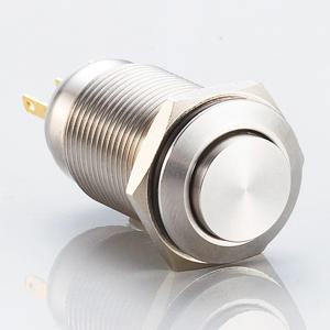 6pcs 12mm 순간 푸시 버튼 스위치 12V 방수 전원 푸시 버튼 작은 라운드 크롬 스테인레스 금속 2pin N/O