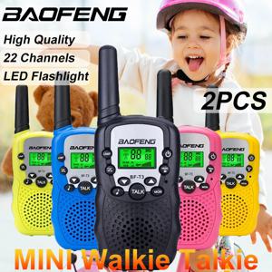 2PCS Baofeng BF-T3 미니 워키 토키 어린이 장난감 선물 어린이 아마추어 라디오 UHF 22 채널 소년 소녀를위한 휴대용 양방향 라디오