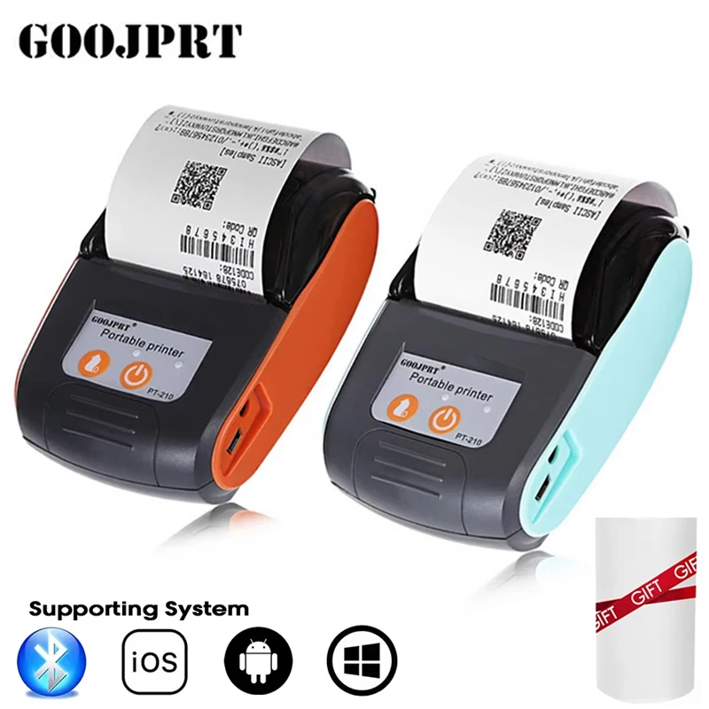 58mm 미니 휴대용 열전 사 프린터 무선 영수증 프린터 USB 안드로이드 ios Windows 시스템과 호환 모바일 포켓 프린터