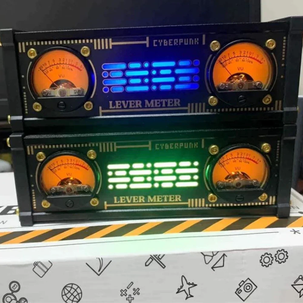 레벨 픽업 미터 RGB 픽업 램프 백라이트가있는 VU 미터 헤드 전자 데스크탑 장식 기술 선물