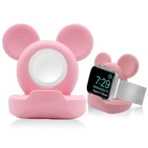 Apple Watch 시리즈용 충전기 스탠드 10 9 8 7 6 SE 5 4 IWatch 실리콘 46mm 45mm 44mm 42mm 41mm 40mm 시계 충전 스탠드