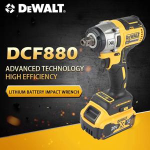 DEWALT DCF880 리튬 배터리 브러시리스 임팩트 렌치 20V 분리형 타이어 고 토크 고속 강력한 분해 도구