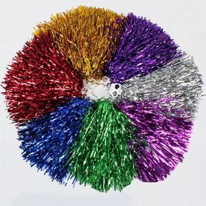 금속 치어리더 응원 댄스 파티 팀 경기, 스포츠 핸드 댄스, 치어리더 폼폼, 1 개, 26cm