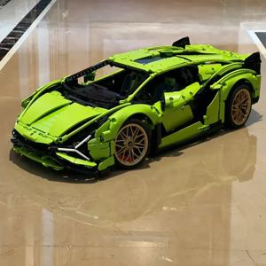 3696PCS Lambo Sian 호환 42115 성인을위한 기술 자동차 모델 빌딩 소년을위한 벽돌 장난감 블록 생성자 선물 어린이