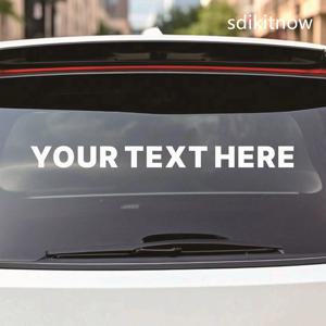DIY AD 사용자 정의 텍스트 스티커 프랑스 영어 중국어 일본어 문자 히브리어 웹 사이트 이름 로고 자동차 창문 데칼 장식