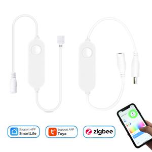 Tuya Zigbee 스마트 LED 컨트롤러 5V 12V 24V 조광기 단색 CCT RGB RGBW RGB + CCT 스트립 APP Alexa SmartThings zigbee2mqtt