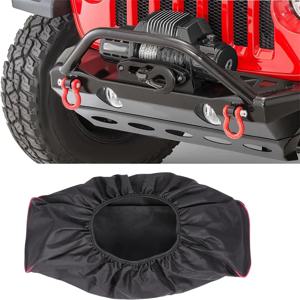 1PC 내구성 600D 소프트 방수 윈치 먼지 커버 드라이버 복구 8,000 -17,500 Lbs 블랙 자동차 액세서리