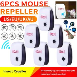 6Pcs 초음파 해충 Repeller 곤충 버그 Repeller 장거리 해충 및 곤충 억제 홈 오피스 호텔에 대한 다기능