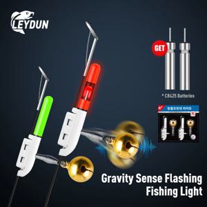 LEYDUN 2 개/대 플래시 전자 낚싯대 팁 라이트로드 Led 벨 라이트로드 물린 경보 도구 Cr425 (배터리 포함)