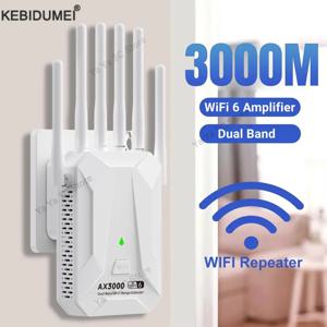 WiFi6 3000Mbps 무선 리피터 듀얼 밴드 2.4Ghz 5GHz WiFi 익스텐더 Wi-Fi 6 증폭기 장거리 신호 확장 부스터
