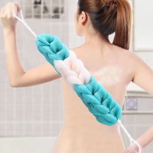 1개 컬러 블록 목욕 볼 메쉬 거품 스펀지 목욕 스트립 성인 등 바디 마사지 타월 머드 마사지 목욕 타월 용품