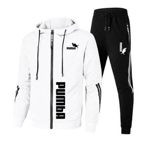 뜨거운 판매 남성 Tracksuit 지퍼 후드 티셔츠 + 운동복 세트 캐주얼 자켓 코트 조깅 의류 패션 고품질 양복