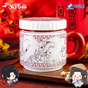 천국 공식 축복 애니메이션 머그컵 공식 제품 TGCF Xie Lian Hua Cheng 세라믹 컵 상품 파생 상품 소녀 선물