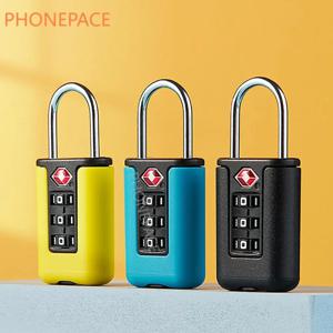 PHONEPACE 블랙 대비 디자인 3 자리 조합 잠금 장치 여행 수하물 자물쇠 암호 변경 가능 관세 코드 잠금 장치
