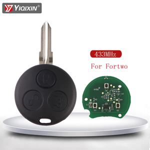 YIQIXIN 원격 자동차 키 키리스 엔트리, 메르세데스 벤츠 스마트 포투 450 포포 451 로드스터 시티 쿠페 카브리오 1998-2006, 433Mhz