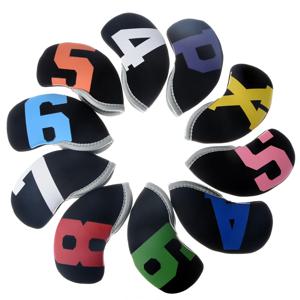 골프 아이언 헤드 커버, 방수 네오프렌 골프 액세서리, 4, 5, 6, 7, 8, 9 P, A, S, X, 세트당 10 개