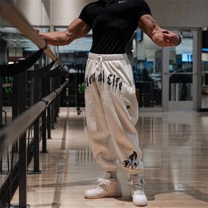 가을 봄 새로운 브랜드 남성 체육관 조깅 코튼 바지 streetwear 운동복 스포츠 레깅스 바지 피트니스 보디 빌딩 하의