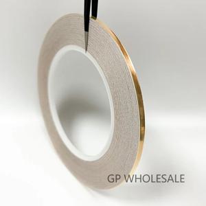 1 롤 2mm~3mm~4mm~5mm~6mm~8mm~10mm 단일 전도성 구리 호일 테이프, EMI 차폐 전화 기타 수리용 한쪽 접착제