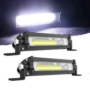 COB 자동차 LED 작업 조명 DRL 스포트라이트 높은 밝은 방수 자동 오프로드 SUV 트럭 헤드 라이트 운전 램프 12V 24V 6000K