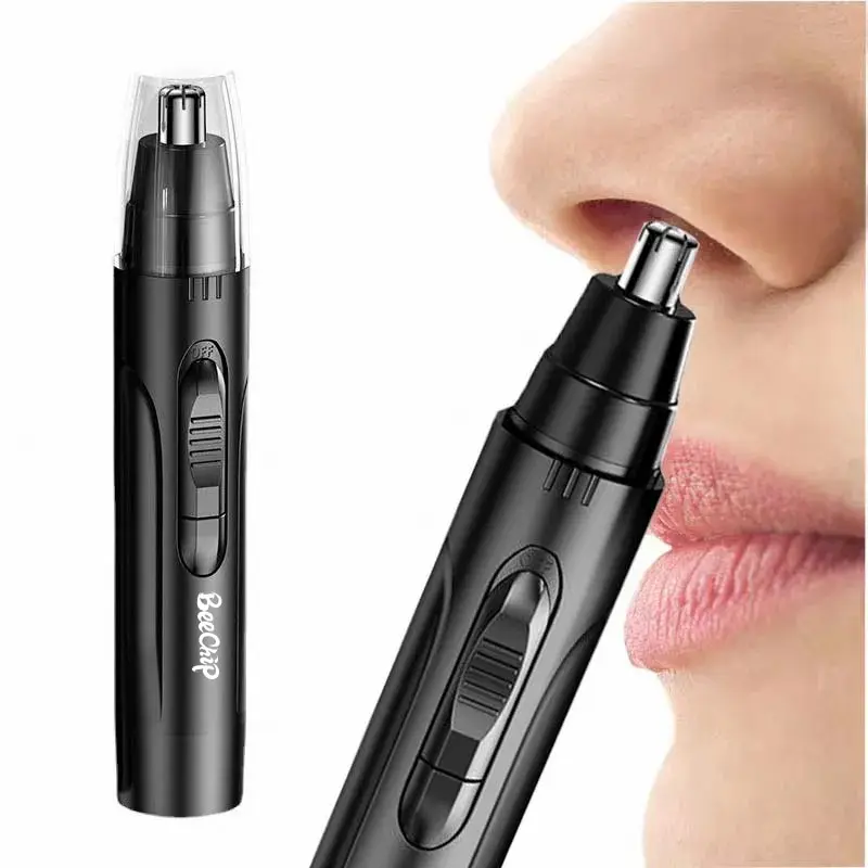 1 PCS 검은 전기 코 머리 트리머 귀와 코 머리 트리머 남성과 여성을위한 전문 무통 코 머리 트리머