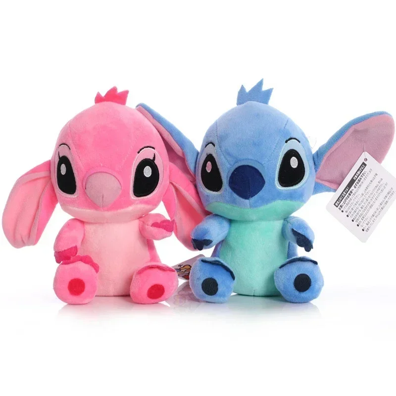 디즈니 만화 블루 핑크 스티치 봉제 인형 애니메이션 장난감 릴로와 스티치 20CM Stich 봉제 인형 장난감 어린이를위한 크리스마스 선물