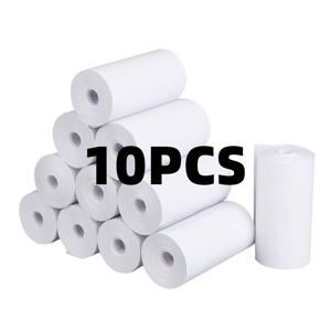 10 롤 57x25 MM 감열지 흰색 어린이 카메라 인스턴트 인쇄 어린이 카메라 인쇄 용지 교체 액세서리 부품