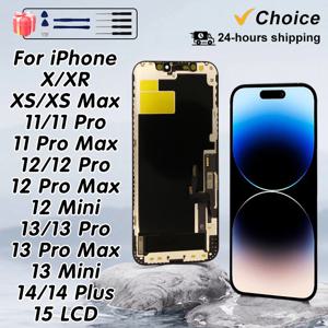 아이폰 X LCD XR XS Max OLED용 INCELL, 아이폰 11 12Pro 디스플레이 12 13 미니 13 PRO MAX 디스플레이 14 Pro Max 15 교체 부품