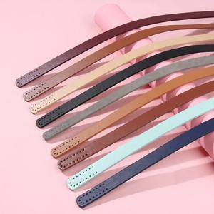 2Pcs 60cm PU 가죽 가방 핸들 숄더 가방 스트랩 교체 핸드백 벨트 스트랩 DIY DIY 여성 수제 가방 액세서리