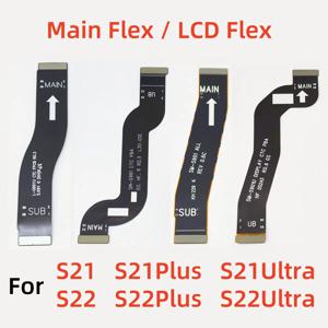메인 마더 보드 커넥터 보드 리본 LCD 디스플레이 삼성 Galaxy S21 S22 Plus Ultra S21FE 용 플렉스 케이블