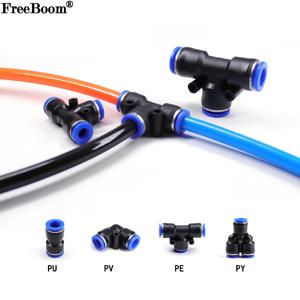 1 ~ 30pcs 공압 피팅 PY/PU/PV/PE 시리즈 OD4mm 6mm 8mm 10mm 12mm 14mm 16mm 공기 파이프 호스 퀵 푸시 인 호스 Jions