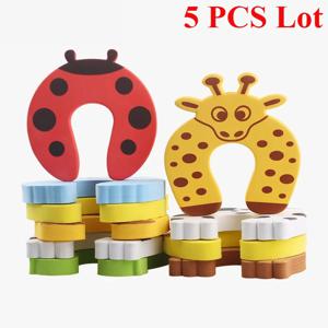 5PCS 아기 보안 보호 도어 스톱퍼 가구 보호 카드 동물 손가락 보호기 베이비 케어 안전 키즈 잠금 장치