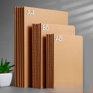 노트북 A5/B5/A4 크래프트 커버 빈티지 일기 빈/그리드/줄 지어 편지지 플래너 학생용 쓰기 용지 학교 사무실 공급