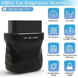 ELM327 새로운 블루투스 4.0 EOBD/OBD II 스캐너 코드 리더 IOS/Android/PC 용 명확한 오류 진단 도구 체크 엔진 라이트