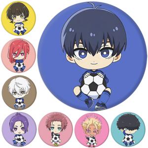 58mm Anime BLUE LOCK Lsagi Yoichi Mikage Reo Bachira Meguru 코스프레 의상 배지 핀 SPTE Tinplate Brooch ﻿   프롭 길프